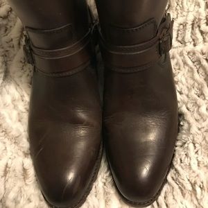 Frye Dark Brown Ankle Boots